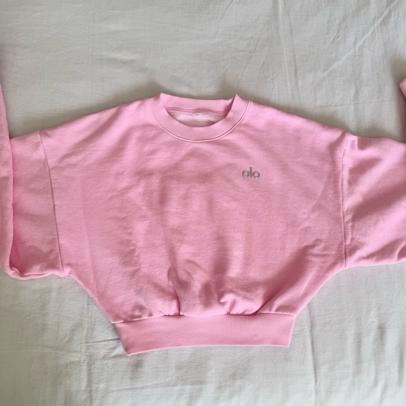 Pink Crop Crewneck - alo - Picture 8 of 15